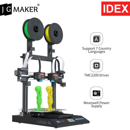 JGMAKER Artist D Pro IDEX Dual Independent Extruder 3D Printer Diy Kit Touch Screen Print 300*300*340mm Meanwell Power Supply