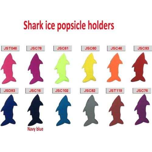 500Pcs/Lot Fast Shipping Wholesale Blanks Shark Tail Popsicle Holders Neoprene Popsicle Sleeves Ice Cooler Case Wholesale