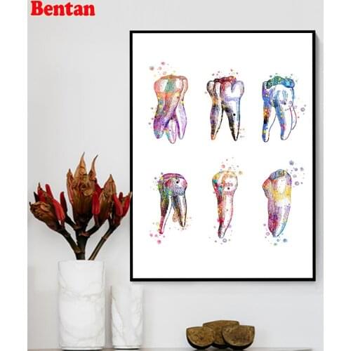 5d diy Diamond painting Cross Stitch Teeth Art Dentist Wall Picture Doctor Gift Diamond Embroidery mosaic rhinestones decoration