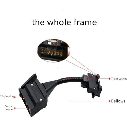 Australian Standard 12Pin To 7Pin Adapter Plug Socket 12V Trailer Connector Plug Protector Connection Car Accessories