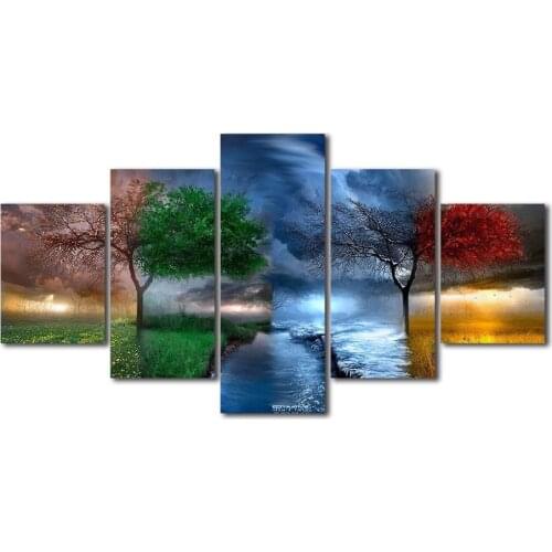 No Frame HD Home Decoration Printing Seasons Landscape Poster Canvas Wall Art Oil Painting Living Room Decoration