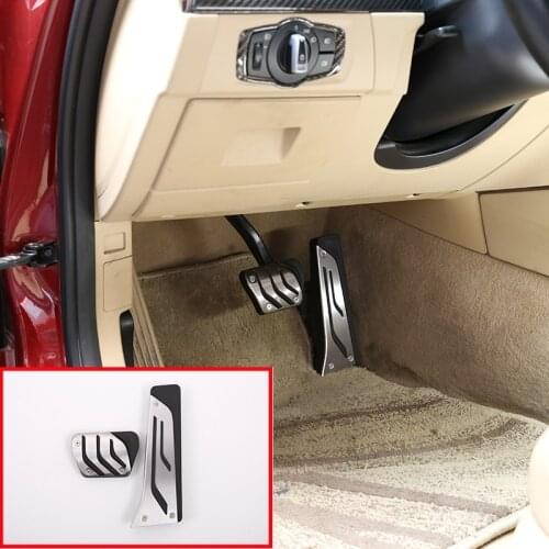 For BMW F30 F31 F34 F32 F33 F36 F10 F25 F26 F15 F16 E70 E71 No Punching Fuel Brake Steel Foot Pads Pedals Cover 2 Pcs