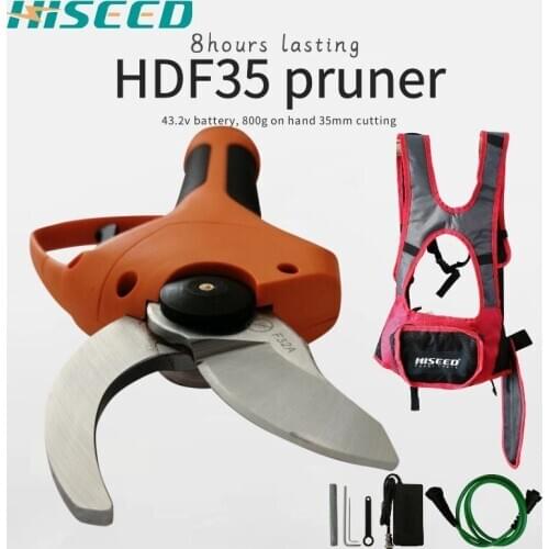 HISEED 43.2V Battery Electric Pruning Shears Orchard Branches Cutter Cutting Tools Pruner Scissor Garden Pruning Tools