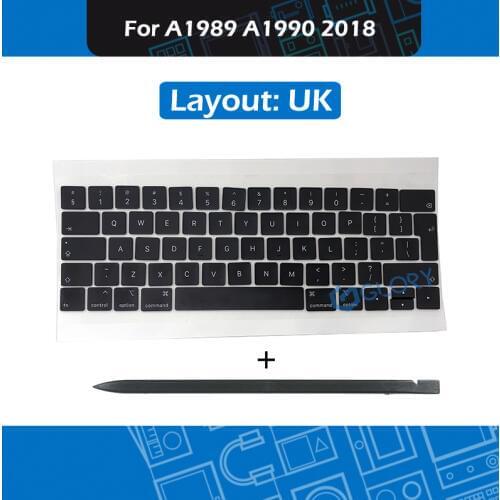 NEW A1989 A1990 UK Keycap For Macbook Pro Retina 13" 15" Touchbar Mid 2018 Keycaps Set with Crowbar Repair Keyboard