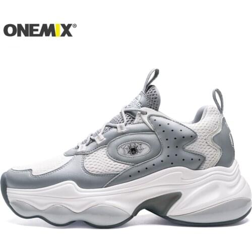 ONEMIX Running Shoes Men Breathable Chunky Vulcanized Platform Sports Basketball Shoes Casual Increase Sneakers Free Shipping