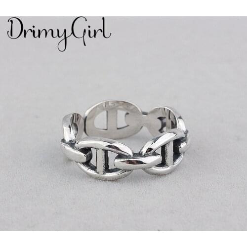 Hot Sale Personality Simple Open Link Chains Finger Rings For Women Fashion Jewelry Gifts 2021 New Arrivals