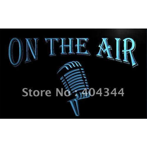 LK103- On The Air Microphone Display NEW Light Sign home decor crafts