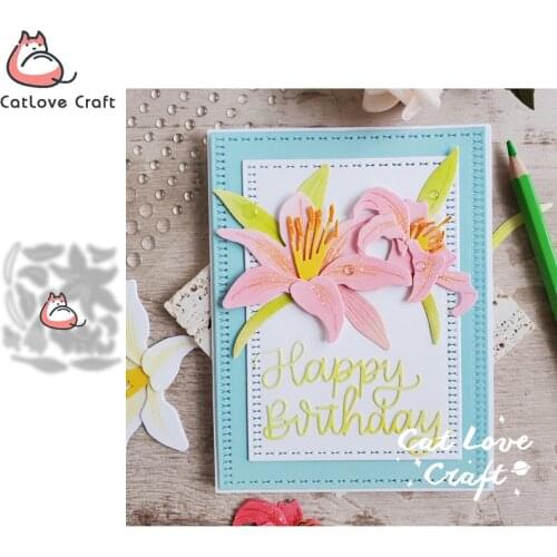 Catlove Daffodil Flower Metal Cutting Dies Scrapbooking Mold Stencil Die Cuts Card Making DIY Craft Embossing New Dies For 2021