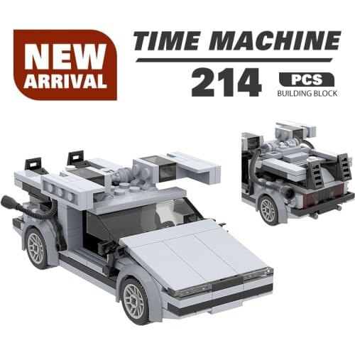 Moc Technical Super Car Back To The Future Dyloren Time Machine Building Block Model Creator Expert Children Toy Birthday Gift