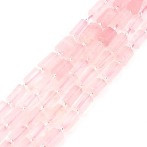Wholesale 8X11mm Natural Rose Quartz Stone Beads Cylindrical For Jewelry Making DIY Women Charm Bracelets Necklace 7.5inch