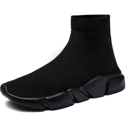 Socks Sneakers Women Men Knit Upper Breathable Sport Shoes Sock Boots Women Chunky Shoes High Top Running Shoes For Women