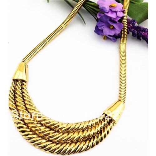 New punk style Luck jewelry gold rope necklaces chains