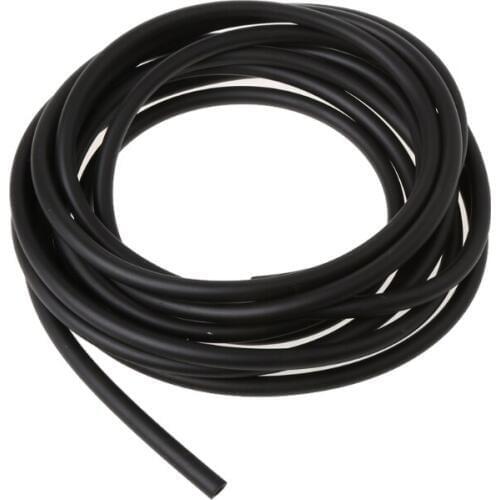 New 1 Pc 4mm Silicone Vacuum Tube Hose Silicon Tubing High Temperature 16.4ft 5M BLACK Vehicle Car Accessories