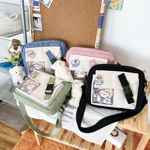 New Hot Sale Nylon Crossbody Bags For Women 2021 Small Female Handbags Shoulder Messenger Bag Korean Lady Student Phone Purse