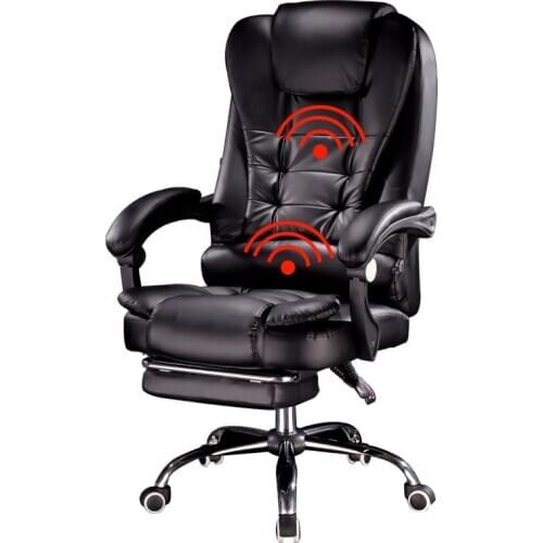 New products boss computer chair office home swivel massage chair lifting adjustable chair Recumbent retractable foot pad