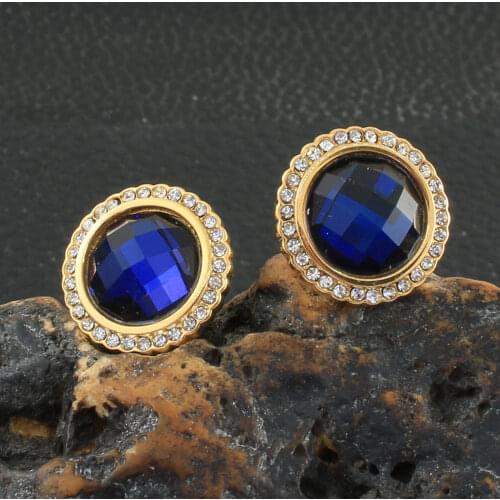 Simple Gold Color Stud Earring Fashion Stainless Steel Jewelry Earrings For Women Joyas De Acero Inoxidable Para Mujer ERYZ040