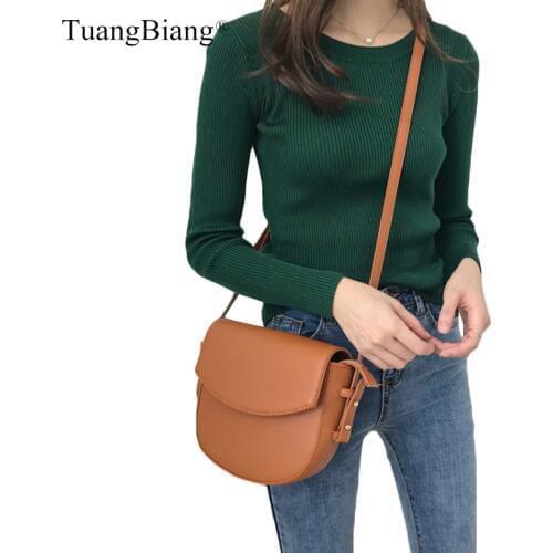 2020 Autumn Winter O-neck Ribbed Pullover knitted women Long sleeve Slim Elasticity Jumper Ladies Cotton soft Green sweater Tops