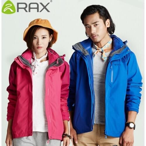 Rax Winter Waterproof Outdoor Hiking Jacket For Men and Women Windbreaker 3 in1 Softshell Jacket Women Men Fleece Jacket Men