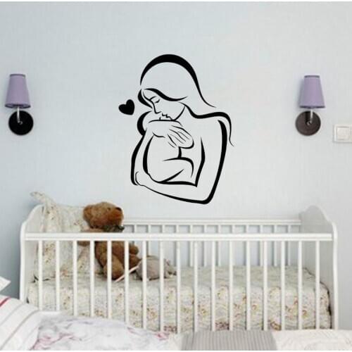 Family Love Wall Sticker Baby And Mother Vinyl Wall Art Decal Kids Children Room Decor Nursery Wallpaper Bedroom Decoration