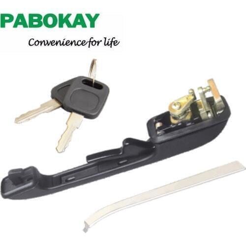 FOR AUDI 100 200 C3 82-87 OUTER RIGHT FRONT DOOR HANDLE WITH 2 KEYS 55107137GR 443837206B 443837206C
