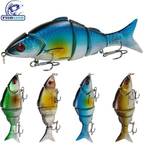 FISHSIAN Swimbait Fishing Lure Bass Fishing 27.8g Wobblers Three Segments Swim Bait Isca Artificial Pencil Lipless Crankbait