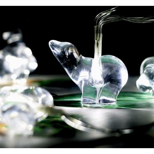 Happy Easter Polar-Bear Lights Decorative String Lights 10 LED 1.65M Easter String Lights For Home Party Wedding Decoration Z71