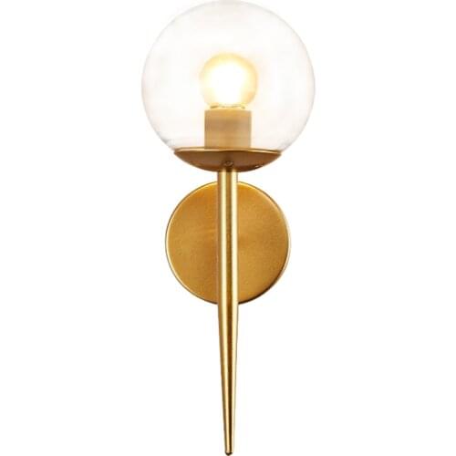 Modern wall lamp for bedroom gold metals glass led wall light nordic minimal lamp living room wall decor lights for home