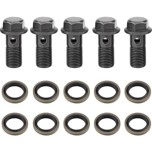 5pcs Motorcycle Brake Bolt Comes With 10 Washers Fit For Most Motorcycles Brake Caliper Brake Clutch