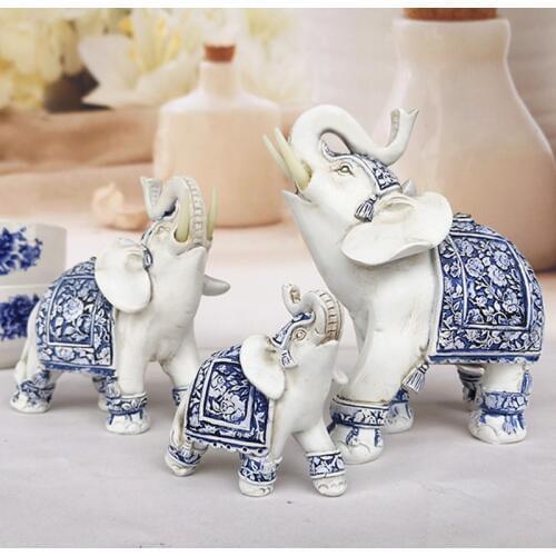 Living Room Resin Elephant Decoration Holiday Gift Feng Shui Home Furnishings Animal Decoration Elephant Crafts Ornaments