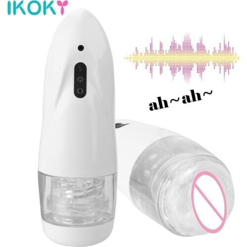 Strong Sucking Rotate Vibrators Real Vagina Pussy Male Masturbator Machine Sex Toys for Men Penis Enlargement Extender Massager