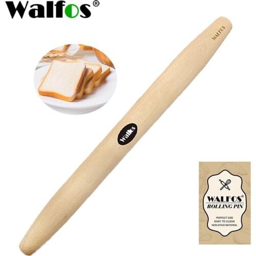 WALFOS 20 Inch Wooden Rolling Pin Fondant Cake Dough Roller Non-Stick Cooking Tool Gadgets Pasta Dumpling Skin Maker