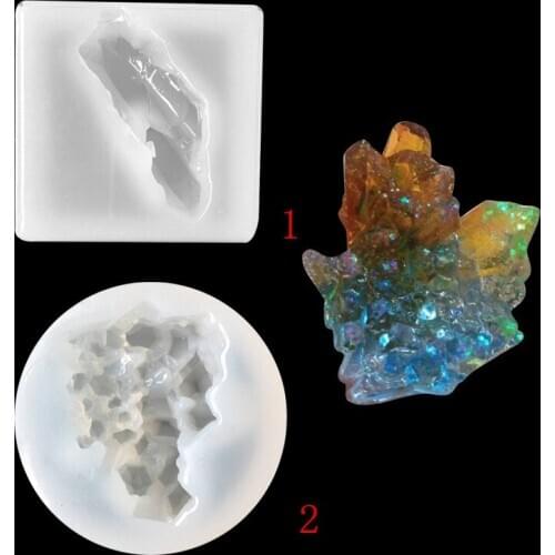1pcs UV Resin Jewelry Liquid Silicone Mold Simulation Stone 3D Crystal Resin Mold For DIY Decorate Making Jewelry Pendant