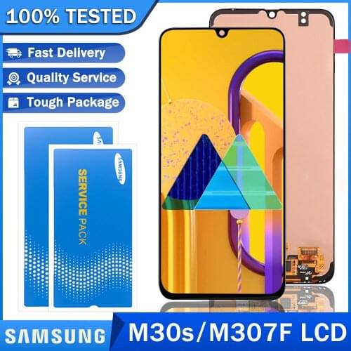 100% Original Dynamic AMOLED LCD Display Touch Screen Digitizer for Samsung Galaxy M30s M307 SM-M307F/DS Repair Parts