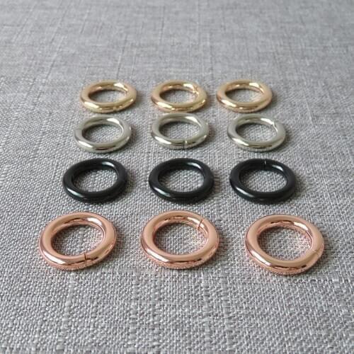 100 Pcs 15mm Heavy Metal O Ring Belt Buckle Clasp For Bag Dog Pet Harness Collar Backpack DIY Choker Smooth Pendants Accessories
