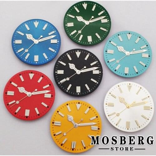 28.5mm Sterile Luminous Black Blue Watch Dial Watch Hands For NH35 NH36 ETA2824 2836 Miyota8215 8205 821A DG2813 3804 Movement