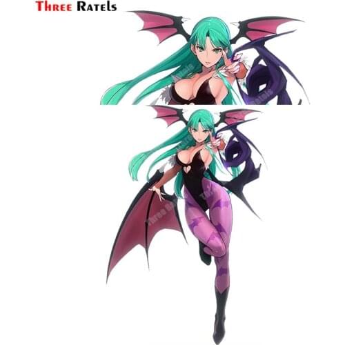 Three Ratels B4 Anime 3D Stickers For Morrigan Aensland Darkstalkers Car Sticker Fuel Tank Cap Decals Decor Waterproof Function