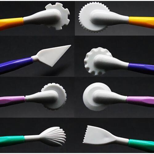 4PCS Cake Decorating Tools DIY Baking Color Engraving Group Fondant Carving Knife / Plastic Knife Chocolate Cake Carving Tools