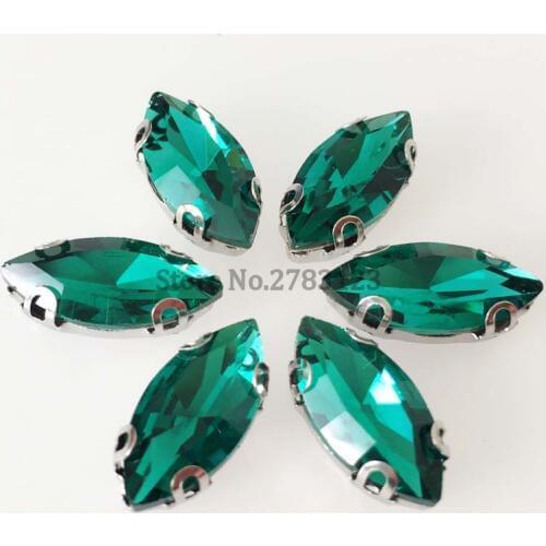 4x8mm 5x10mm 7x15mm 9x18mm All size horse eye shape good quality glass sew on loose rhinestones D claw Anti hook