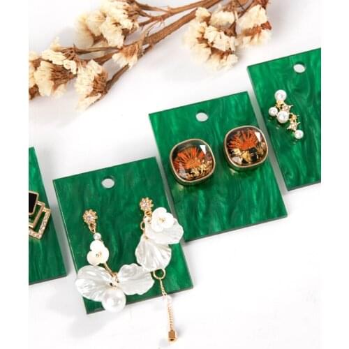5 pcs Acrylic Colorful Earrings Display Holder Earrings Display Stand Blue and Green Earrings Display Card