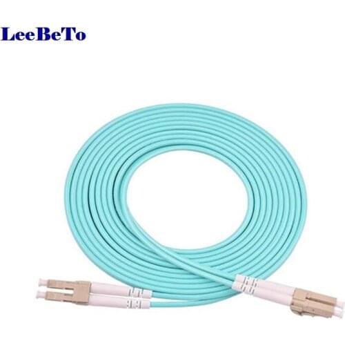 5PCS OM3 Optical Fiber Patch Cable LC-UPC to LC-UPC Duplex 2.0mm MM Jumper Fiber Optic Patch Cord