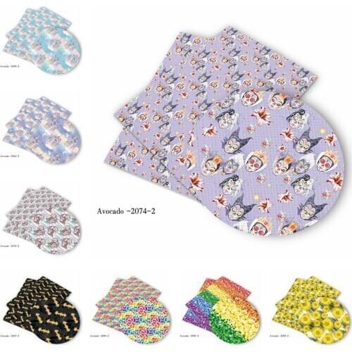 Huangtao Diy accessories 30*136cm Printed Faux Synthetic Leather for Bow,DIY handmade Materials