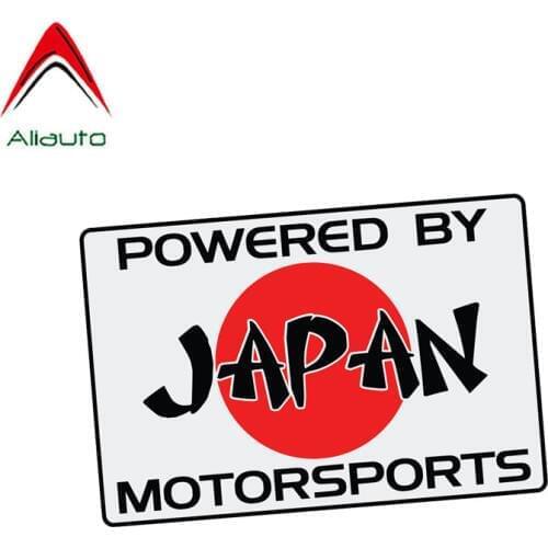 Aliauto Fashion Car Sticker Powered By Japan Motorsports JDM Decal Cover Scratches for Mitsubishi Asx Toyota Honda,11cm*7cm