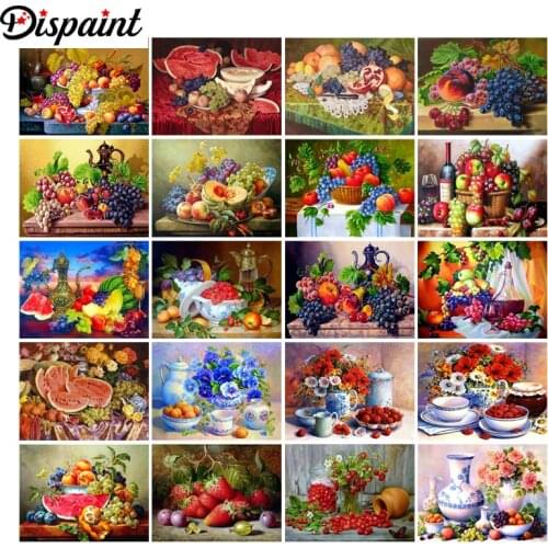 Dispaint "Fruit landscape" Diamond Painting 5D Full Square/Round Drill Home Decor DIY Diamond Embroidery Cross Stitch