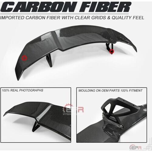 Car Accessories For BMW 14-17 F80 M3 F82 M4 VOR Style Carbon Fiber Rear GT Spoiler Glossy Finish Trunk Wing Tuning Boot Lid Trim