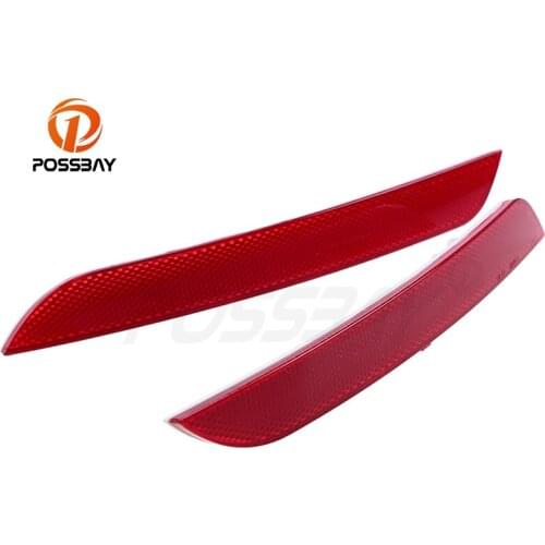 POSSBAY Car Rear Reflective Red Warning Light Sticker Fit for BMW 5 Series F10 F18 Sedan 2010-2013 Rear Left/Right