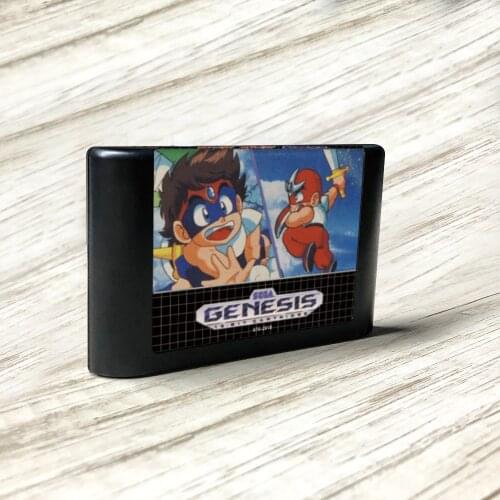 Chiki Chiki Boys - USA Label Flashkit MD Electroless Gold PCB Card for Sega Genesis Megadrive Video Game Console