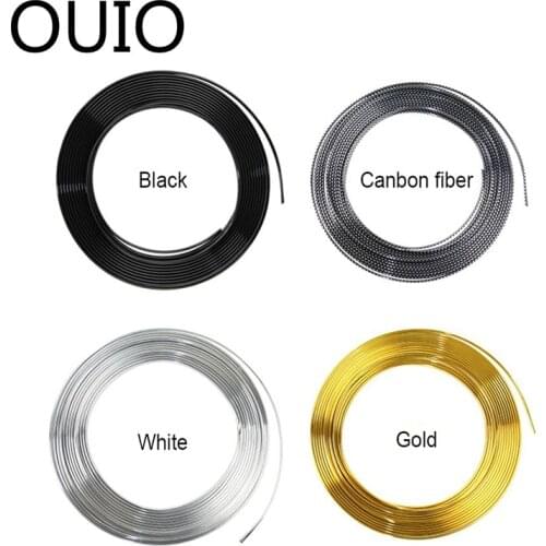 OUIO 3M DIY Car Interior Chrome Decoration Strips For Kia Rio K2 Buick Citroen C4 C5 C3 xsara picasso berlingo Ssangyong kyron
