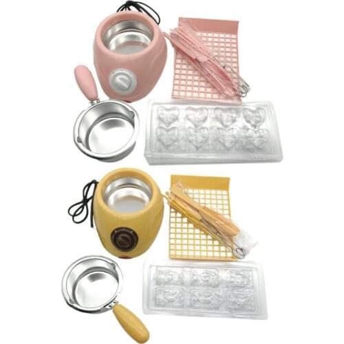 Electric Chocolate Melter Durable Stainless Steel Plastic Hot Chocolate Melting Pot Electric Fondue Melter Machine Tool