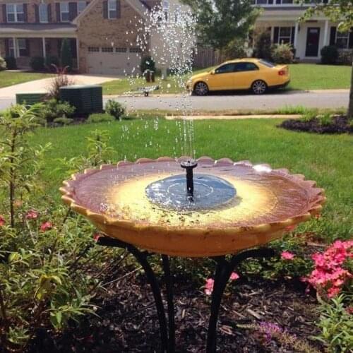 7V/3W Solar Fountain IP68 Waterproof Pools Fountains Colorful 6 Lights Swimming Pump Panel Solar Powered Fountains Garden Decor