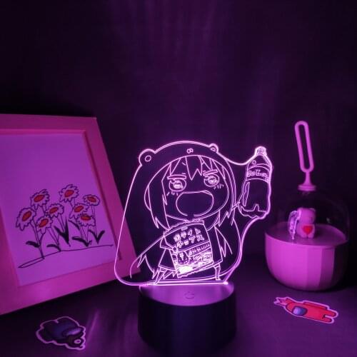 Himouto Umaru Chan Anime Figure Doma Umaru UMR 3D Led Lamps RGB Night Lights Colorful Manga Lovely Gift Bedroom Table Decoration